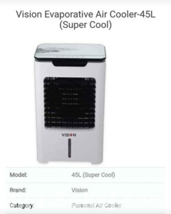 Vision 45 L Air Cooler with Fresh Conditions(Urgent Sale)